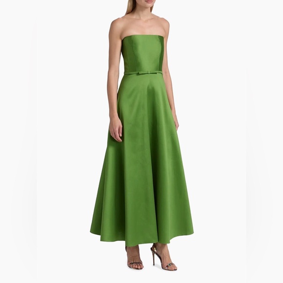 Sachin + Babi - Darian Bow-Detailed Strapless Green Cocktail Dress - Size 0
